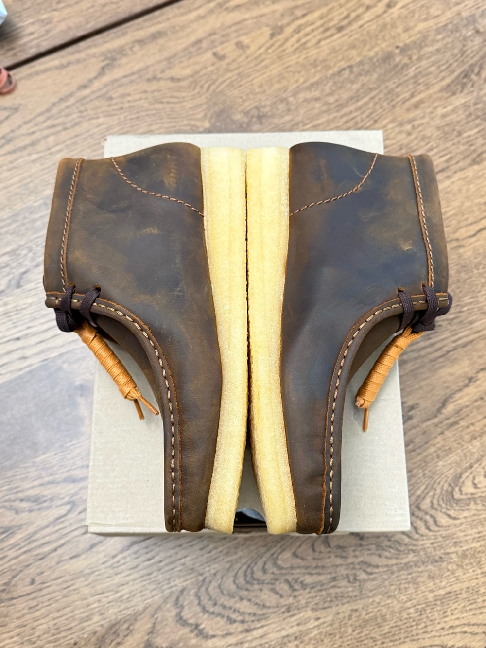 Clarks Men's Originals Wallabee Boots 26155513 Beeswax - Picture 2 of 9